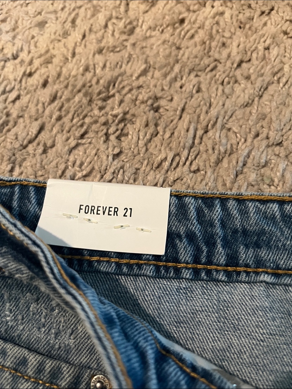 Forever 21 Light Blue Distressed Denim Mini Skirt - Picture 3 of 4